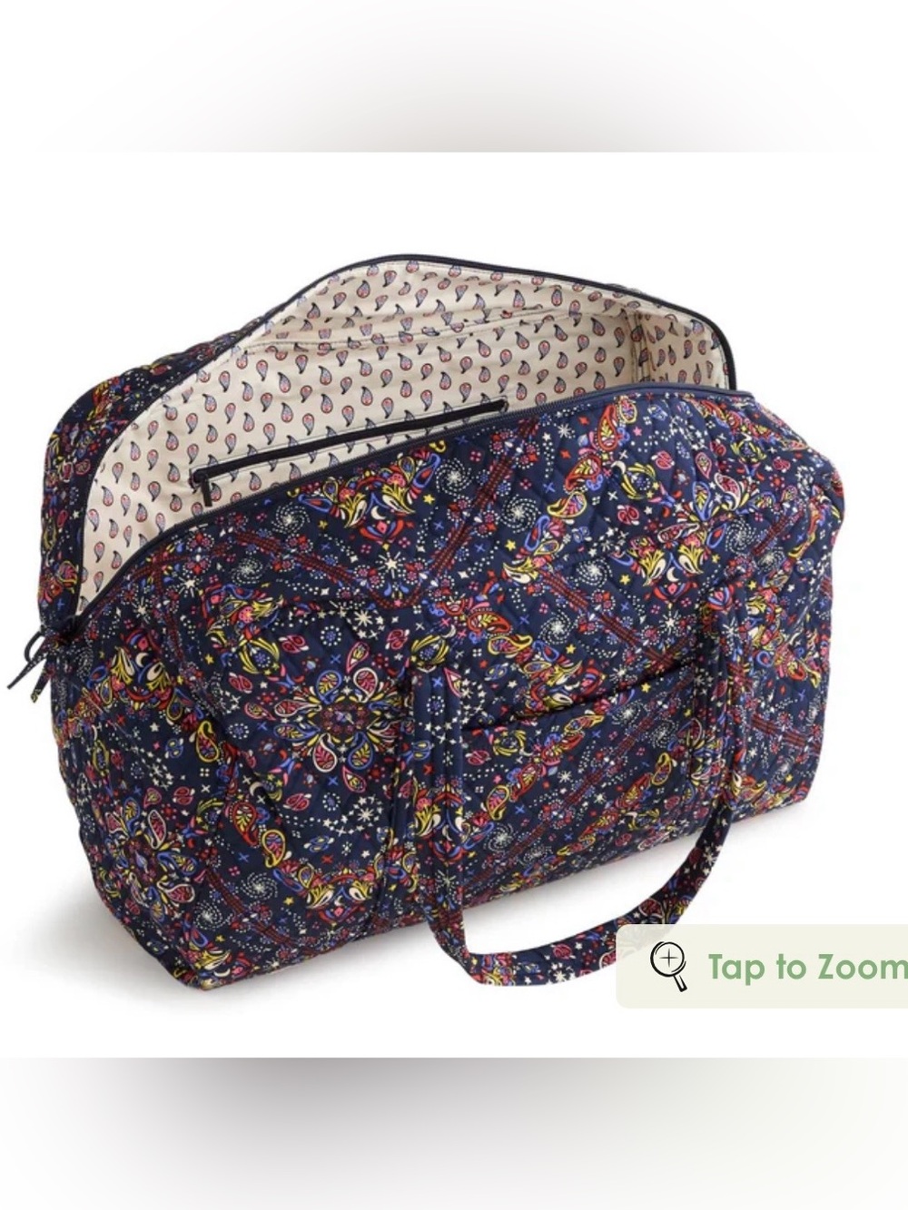 Vera Bradley Large Miramar Weekender Bag NWT Starry Paisley - Picture 5 of 7